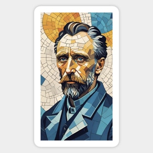 Starry Night Mosaic: Van Gogh Inspired Portrait Sticker